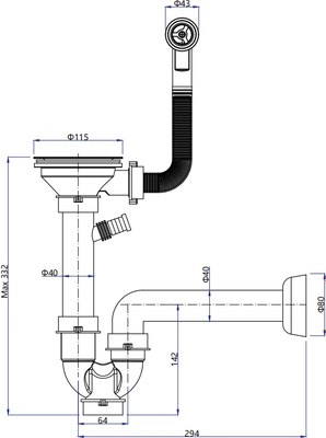 Сифон GranFest 12PB2-P2A