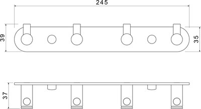 Планка для крючков Aquatek Европа AQ4123BG