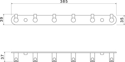 Планка для крючков Aquatek Европа AQ4124BGM