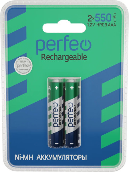 Комплект аккумуляторов Perfeo AAA550mAh/2BL / PF AAA550-2BL PL  - фото