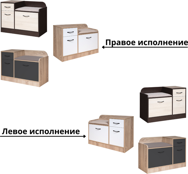 Скамья Мебель-Класс Порто-7 Левый / МК 501.09.7