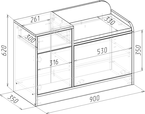 Скамья Мебель-Класс Порто-7 Правый / МК 501.09.7