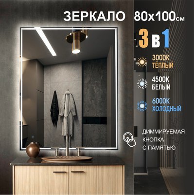 Зеркало Алмаз-Люкс Darwin 80100s-1