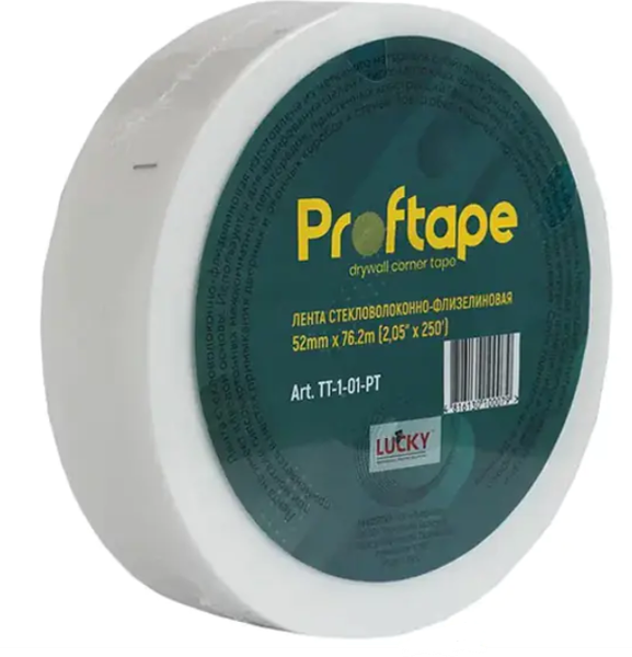 Лента монтажная Lucky Tape Tissue флизелиновая 60г/м2 52мм TT-1-01-PT - фото