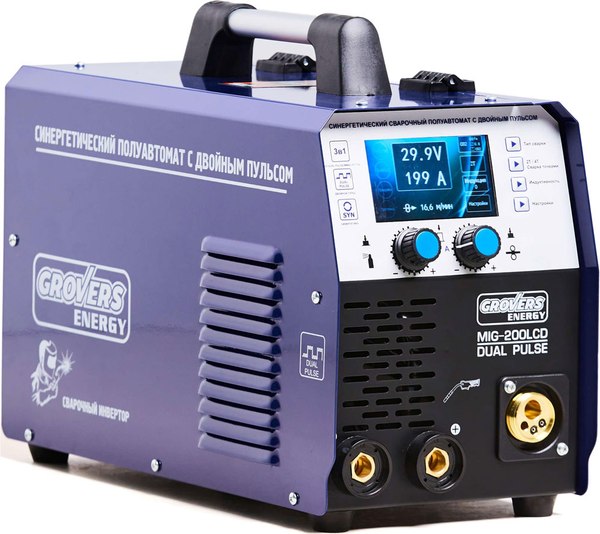 Полуавтомат сварочный Grovers MIG-200LCD Dual Pulse Grovers Energy / EV02939 - фото
