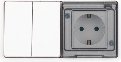 Блок выключатель+розетка ЭРА Эксперт 11-7522-01 / Б0063274