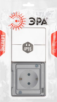 Блок выключатель+розетка ЭРА Эксперт 11-7522-01 / Б0063274