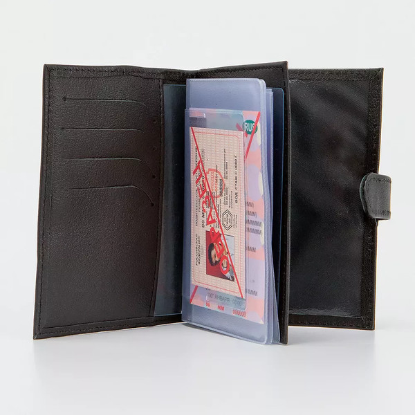 Портмоне Poshete 681-PR3V1-ORF-BLK