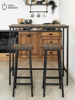 Табурет барный Stal-Massiv HALLS-М78