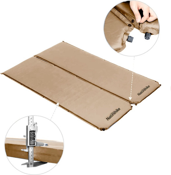 Туристический коврик Naturehike 200х63х5см / NH20DZ003-KH