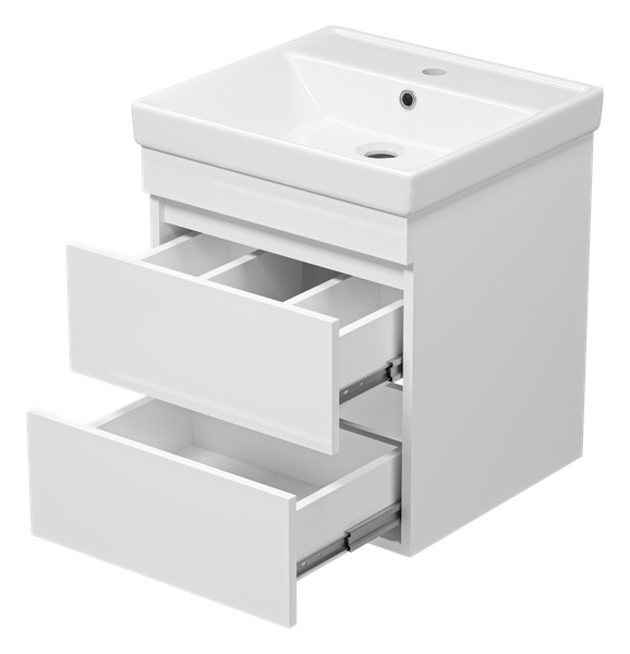 Тумба с умывальником Misty Енисей 50 / Э-Ени01050-012По2Я+БП-э000000550