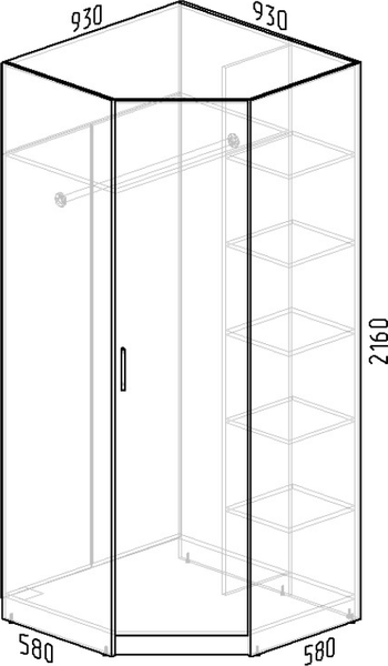 Шкаф Интермебель Марсель МР-10