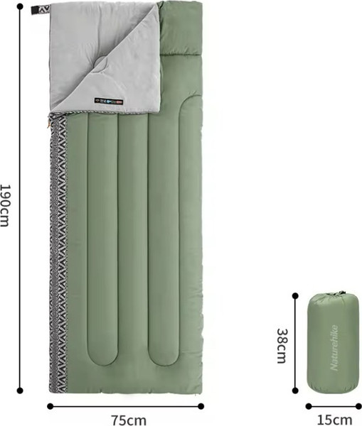 Спальный мешок Naturehike L150 190х75см / NH20MSD05-SWLL