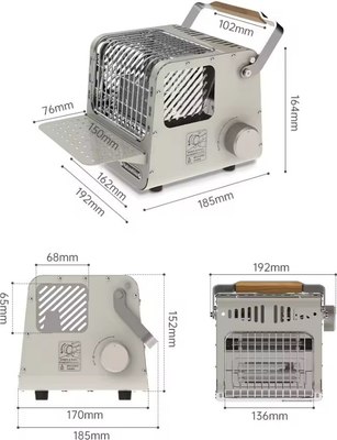 Обогреватель газовый для палатки Naturehike CNK2300CW018-G (бежево-серый)