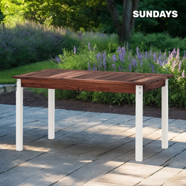 Стол садовый Sundays Ф-183.01 1334x750x770 (орех/белый)