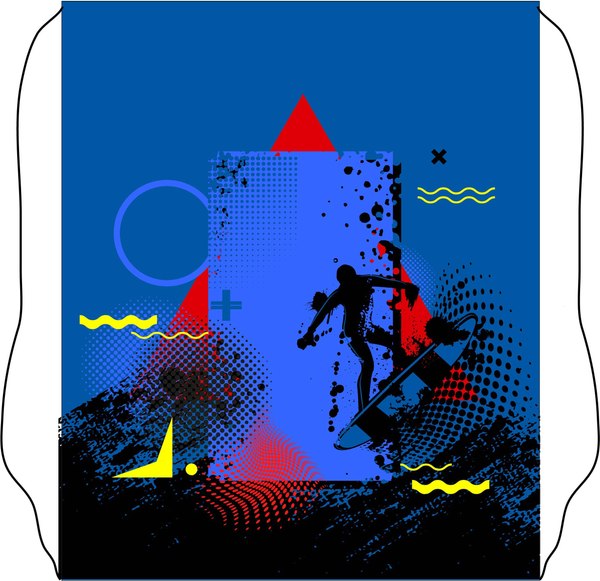 Мешок для обуви Centrum Граффити серф / 70140 - фото