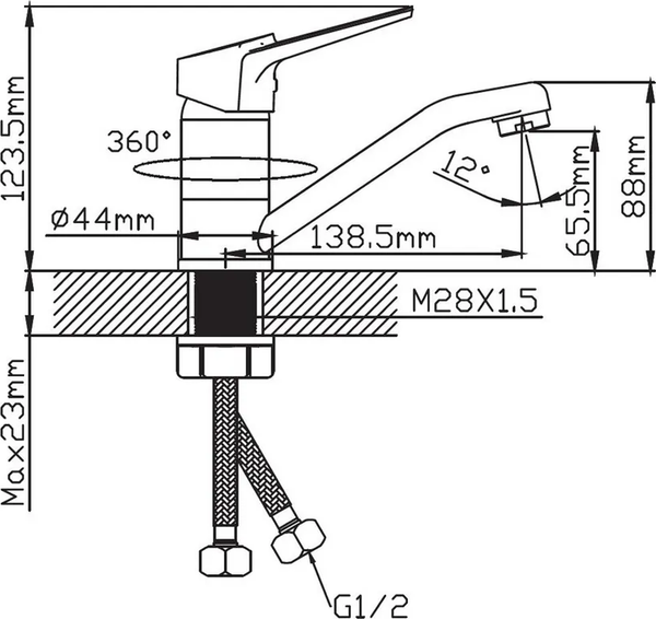 Смеситель Potato P45155QH