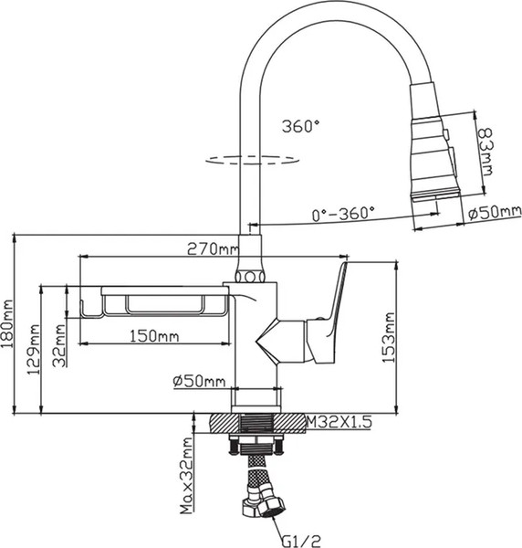 Смеситель Diadonna Д168-41QH