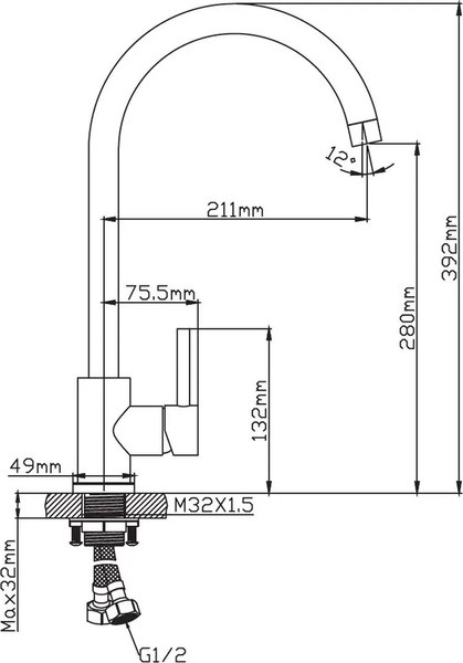 Смеситель Diadonna Д46-0003