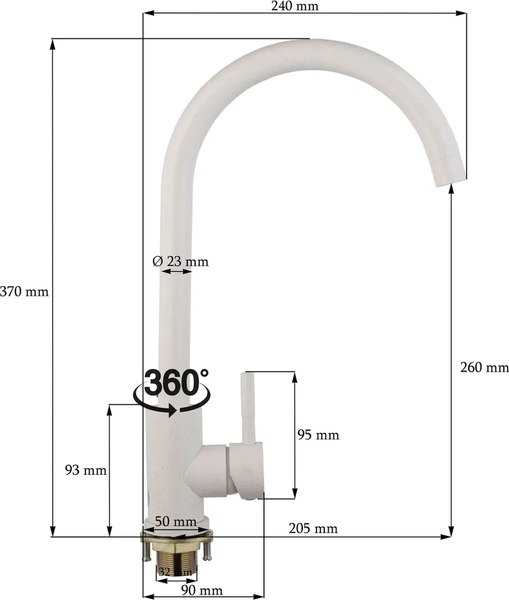 Смеситель Diadonna Д46-0003SW