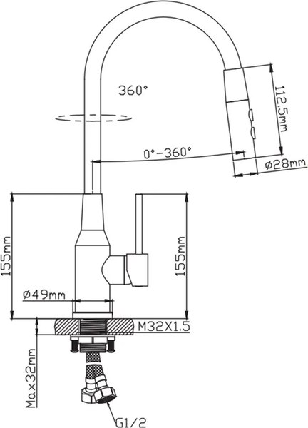 Смеситель Diadonna Д46-0013ВL