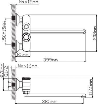 Смеситель Potato Р22388-6ВL
