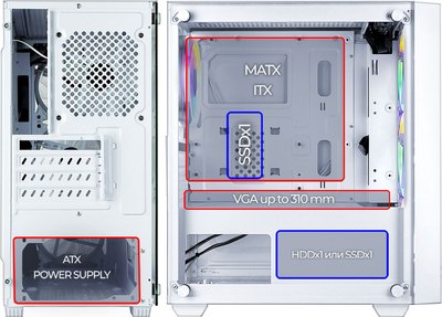 Корпус для компьютера Ginzzu CL620