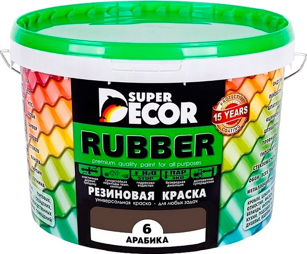 Краска Super Decor Резиновая №06 Арабика - фото