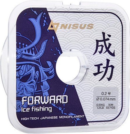 Леска монофильная Nisus Forward Ice Fishing 0.074мм Nylon Transparent N-FIF-0.074-50 - фото