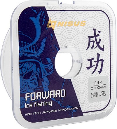 Леска монофильная Nisus Forward Ice Fishing 0.105мм Nylon Transparent / N-FIF-0.105-50 - фото