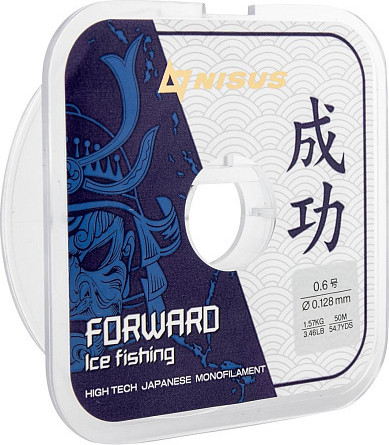 Леска монофильная Nisus Forward Ice Fishing 0.128мм Nylon Transparent / N-FIF-0.128-50 - фото