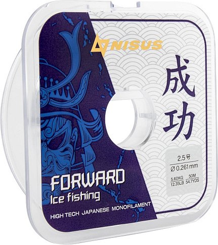 Леска монофильная Nisus Forward Ice Fishing 0.261mm Nylon Transparent / N-FIF-0.261-50 - фото