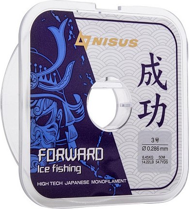 Леска монофильная Nisus Forward Ice Fishing 0.286mm Nylon Transparent / N-FIF-0.286-50 - фото