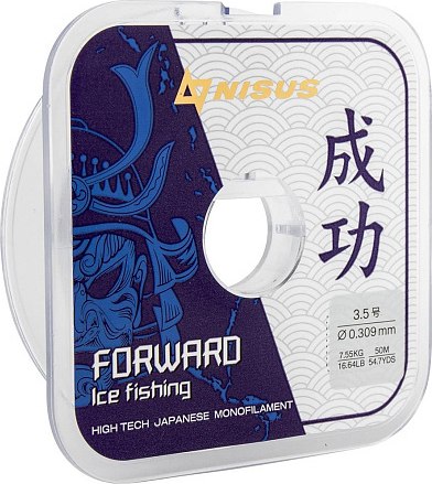 Леска монофильная Nisus Forward Ice Fishing 0.309мм Nylon Transparent / N-FIF-0.309-50 - фото