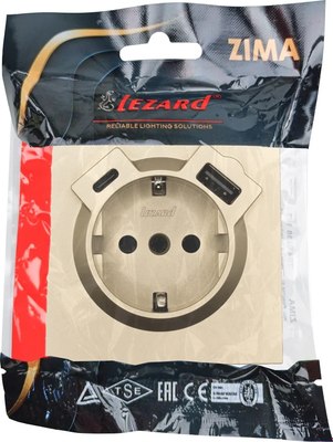 Розетка Lezard Zima 704-3688-181TC