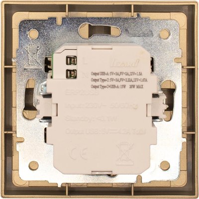 Розетка Lezard Zima 704-3688-192TC