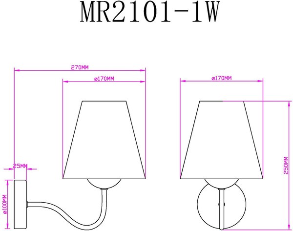 Бра MyFar Charlotte MR2101-1W