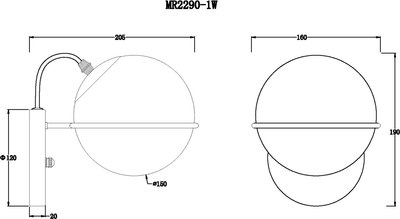 Бра MyFar Julian MR2290-1W