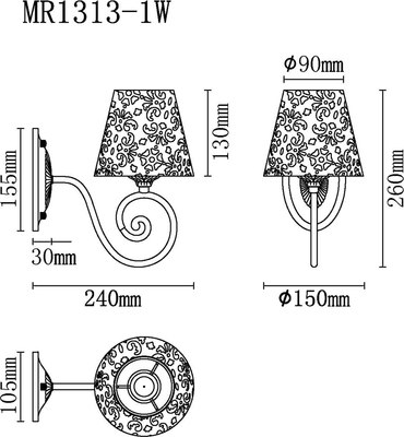 Бра MyFar Luna MR1313-1W