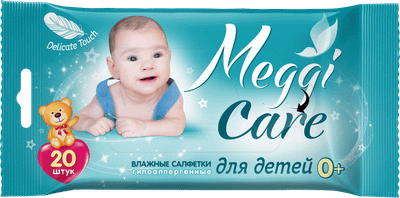 Влажные салфетки детские Meggi Care 0+ - фото