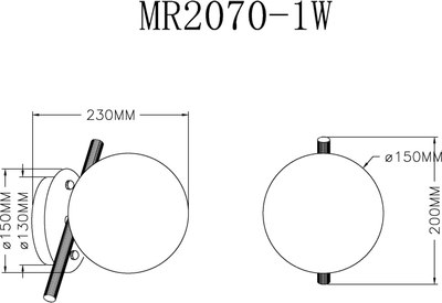 Бра MyFar Francis MR2070-1W