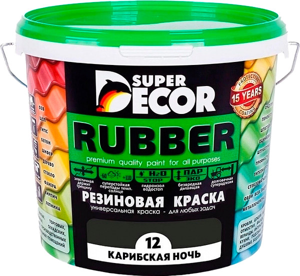 Краска Super Decor Резиновая №12 Карибская ночь - фото