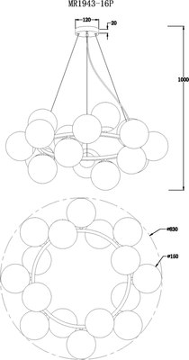 Люстра MyFar Aerton MR1943-16P