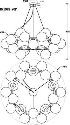 Люстра MyFar Aerton MR1949-20P