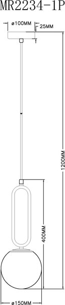 Потолочный светильник MyFar Pierre MR2234-1P
