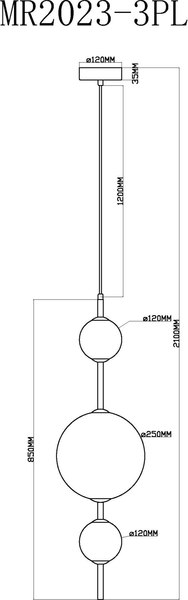 Люстра MyFar Violla MR2023-3PL