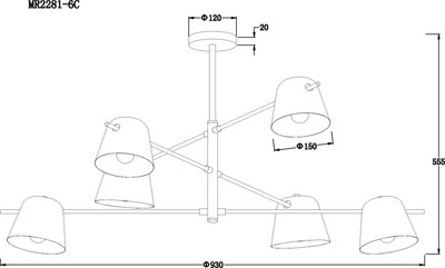 Люстра MyFar Clementine MR2281-6C