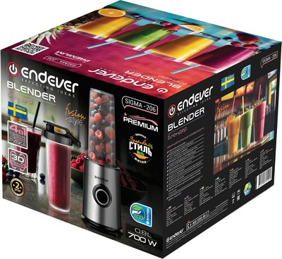 Блендер стационарный Endever Sigma-206 (стальной/черный)