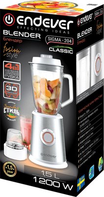 Блендер стационарный Endever Sigma-204 (стальной/белый)
