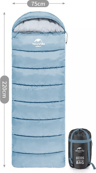 Спальный мешок Naturehike U250 / NH20MSD07-BLU250-L